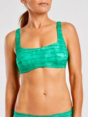 Athleta BraCup Square Neck Printed Bikini Top